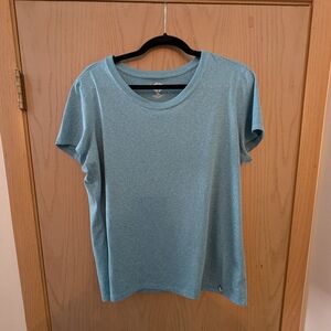 Light Blue Short Sleeve Women's Top
